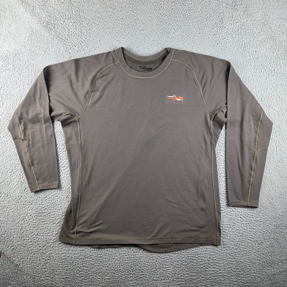 Sitka‎ Gear Core Lightweight Crew LS Long Sleeve Shirt Mens 2XL Brown